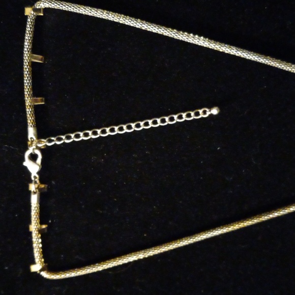 Mesh tube chain necklace. Christmas joy pendants. 33 charms n beads. 16+2" long - Picture 4 of 4